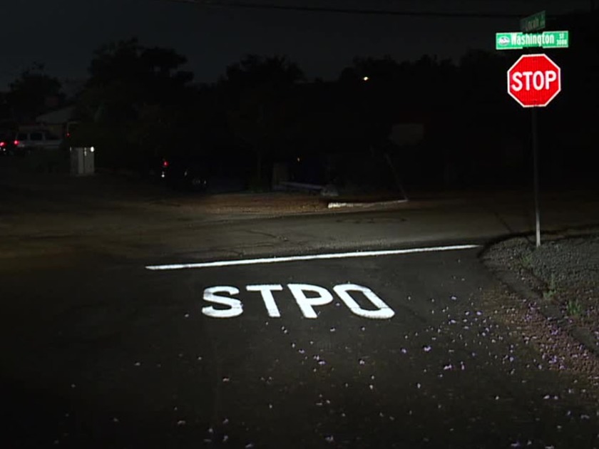 sign with STOP sign